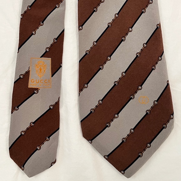 Gucci Accessories Gucci Vintage Silk Tie Equestrian Horse Bit